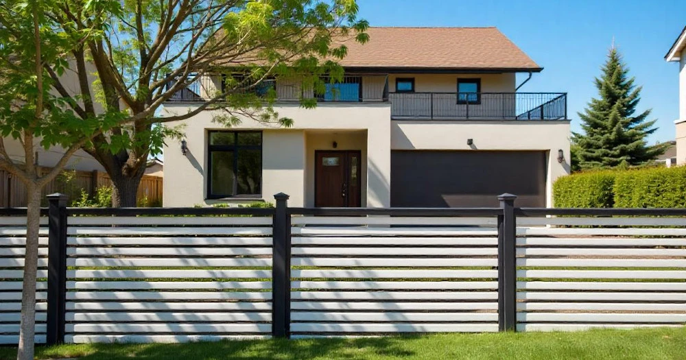 Palisada pozioma - ogrodzenia frontowe